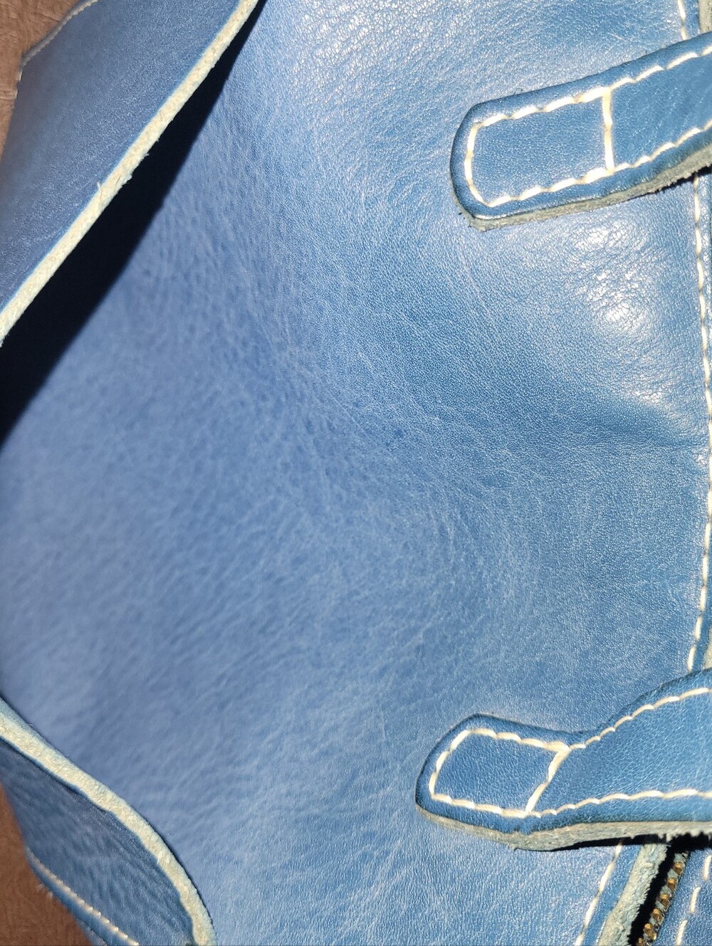 PLG Portland Leather Goods Original Indigo Mini-Crossbody Zip With Strap ๐ Rare - Picture 15 of 16